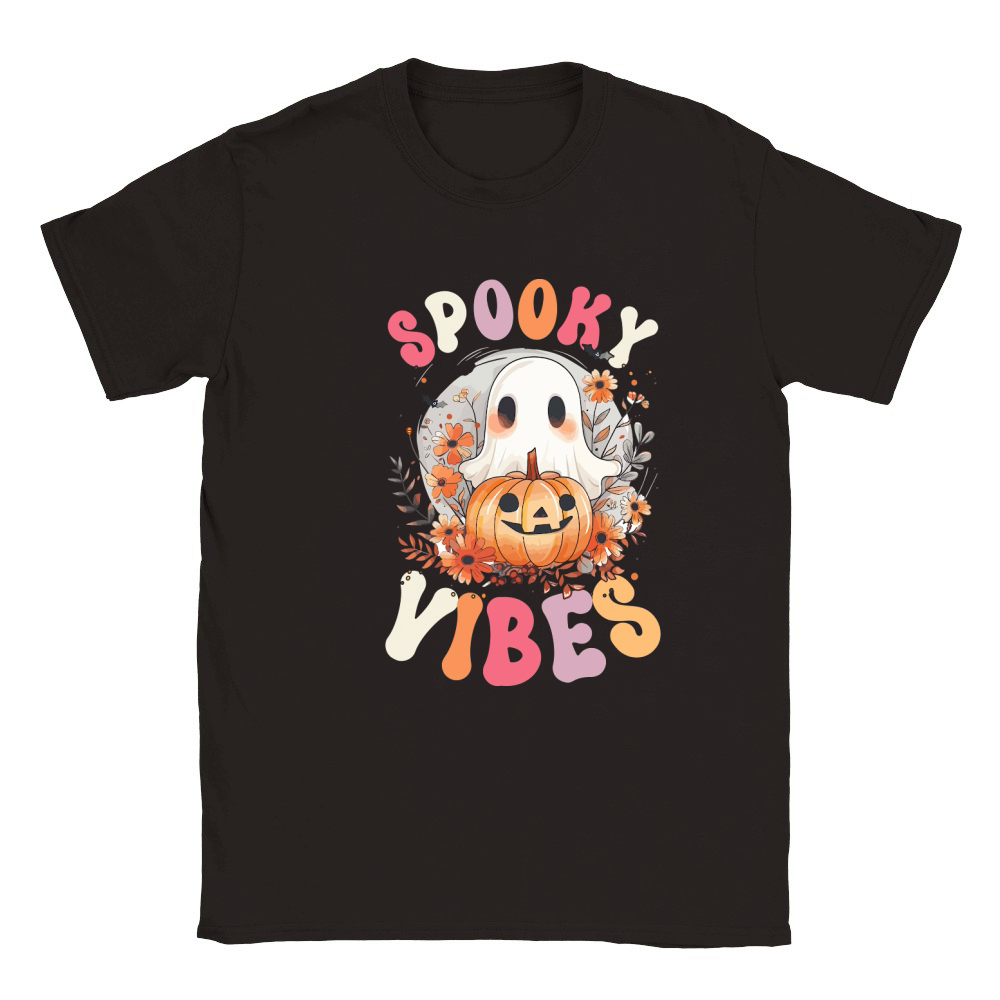 1.Spooky Vibes Classic Kids Crewneck T-shirt
