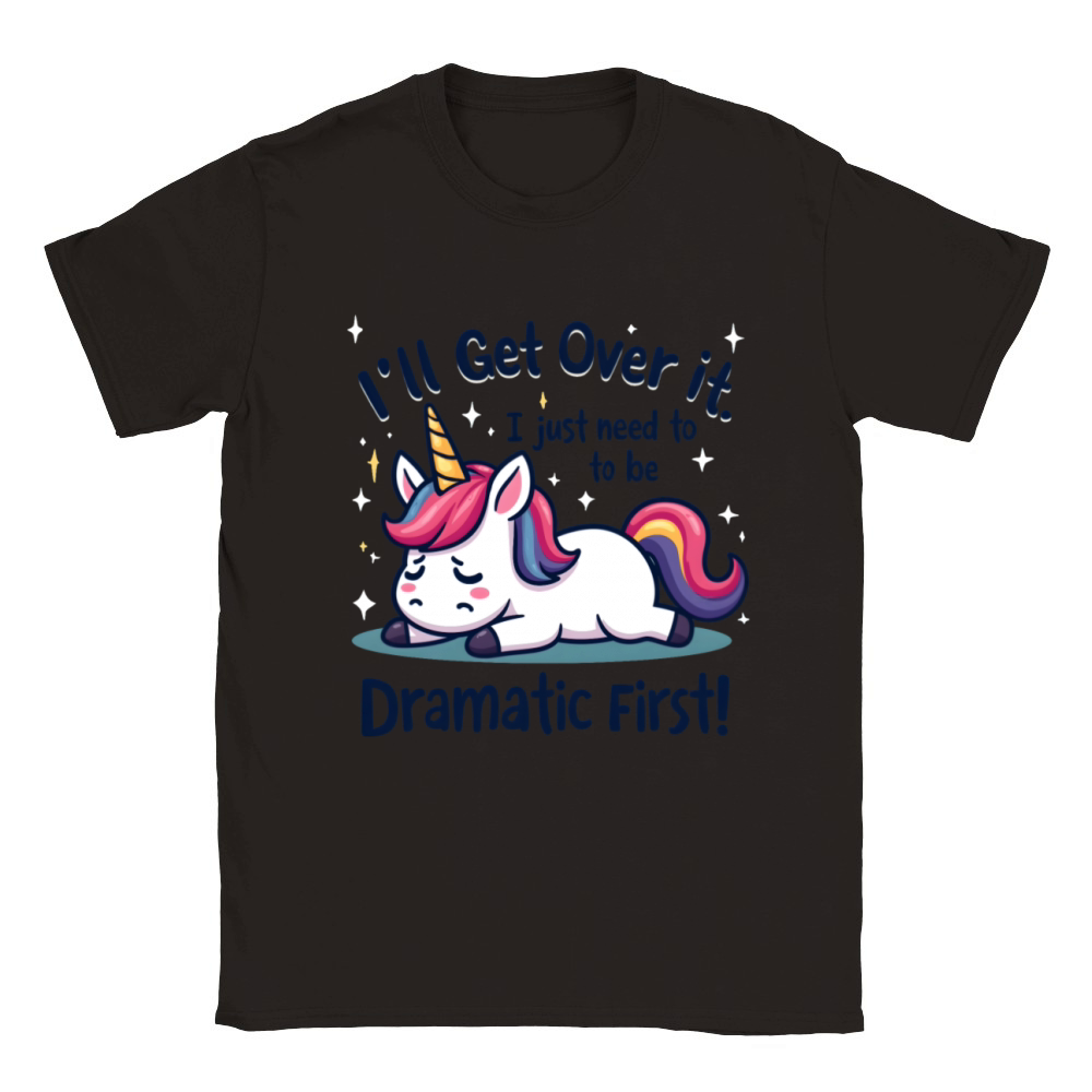 Dramatic Unicorn Quote - Funny and Cute Classic Kids Crewneck T-shirt