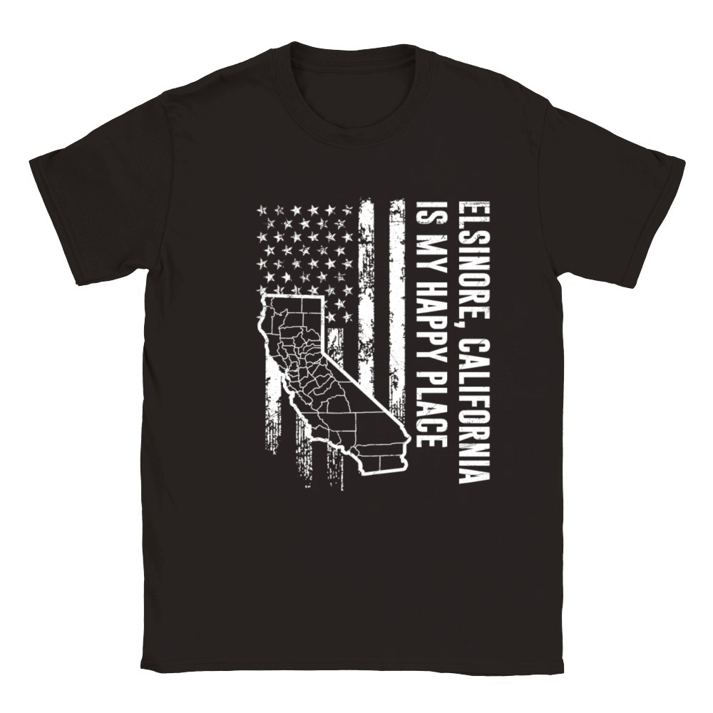 ELSINORE CALIFORNIA IS MY HAPPY PLACE Lake Classic Kids Crewneck T-shirt