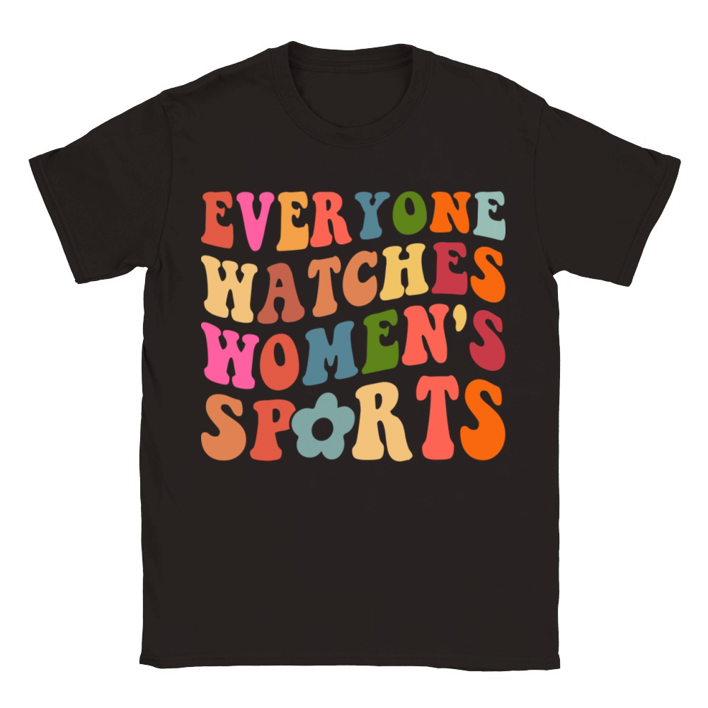 Groovy Everyone Watches Womens Sports - Sarcastic Classic Kids Crewneck T-shirt