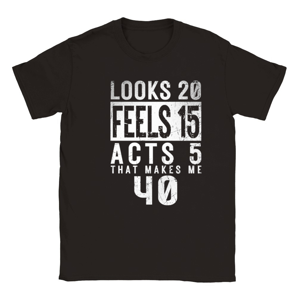 Hilarious 40th Birthday Idea That Makes Me 40 Vint Classic Kids Crewneck T-shirt