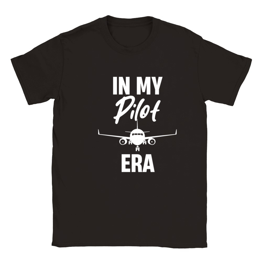In My Pilot Era Funny Pilot Aviation Helicopter Classic Kids Crewneck T-shirt
