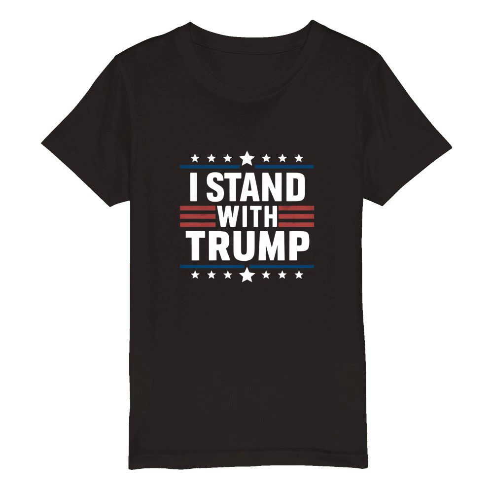 I Stand with Trump Organic Kids Crewneck T-shirt
