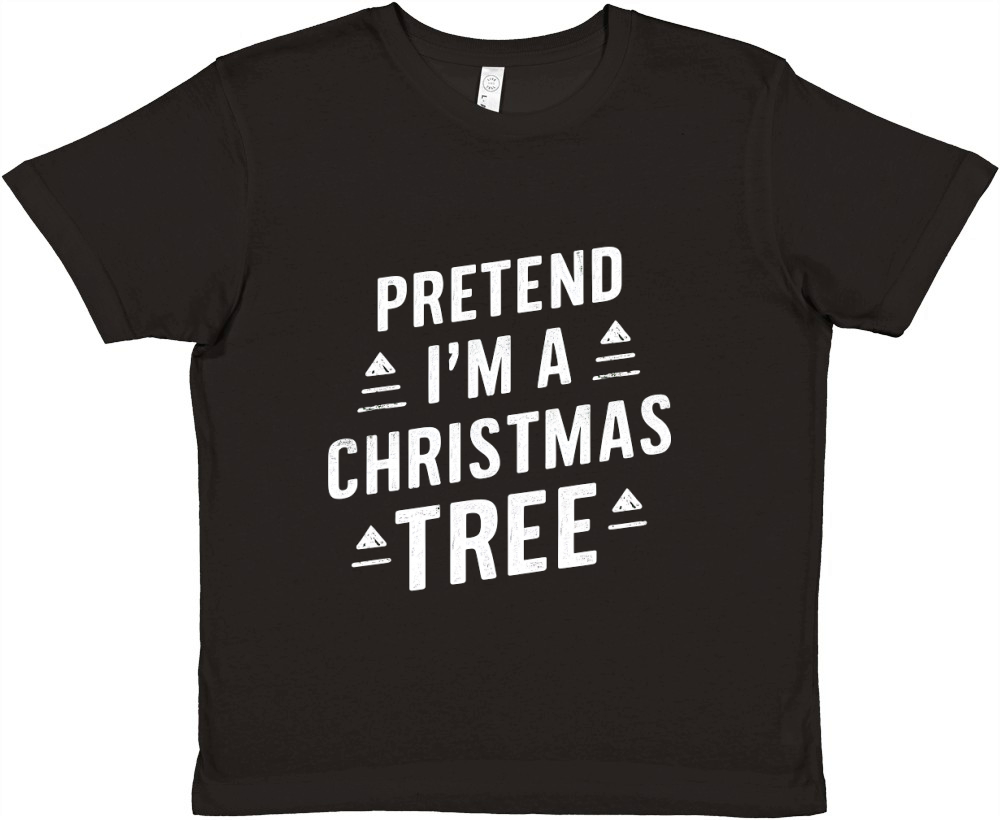 Pretend Im A Christmas Tree Premium Kids Crewneck T-shirt