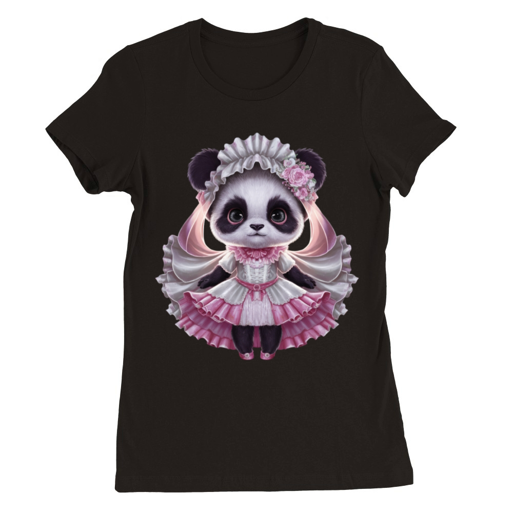 Cute Panda - Dollcore Premium Womens Crewneck T-shirt