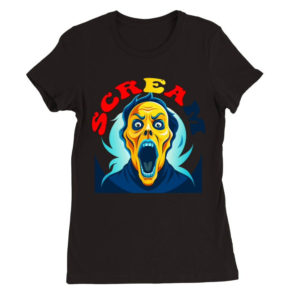 Scream Vintage Halloween Premium Womens Crewneck T-shirt