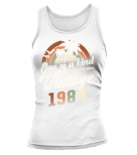 Vintage 1984 Birthday Palm Trees Tank top Woman