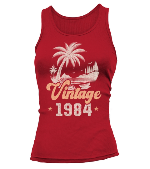 Vintage 1984 Birthday Palm Trees Tank top Woman