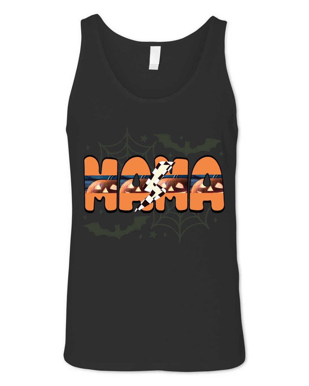 Spooky Mama Halloween Leopard Grunge Unisex Jersey Tank