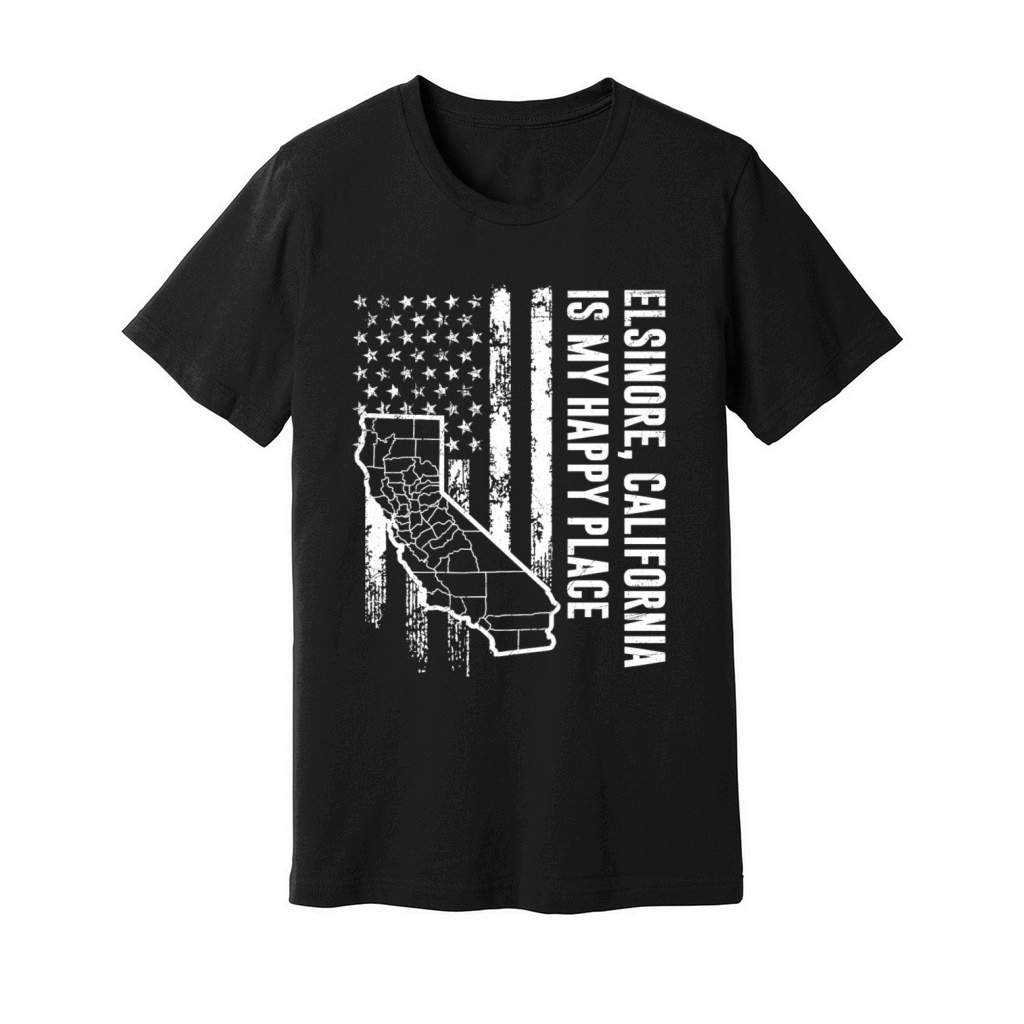 ELSINORE CALIFORNIA IS MY HAPPY PLACE Lake Unisex Jersey Tee