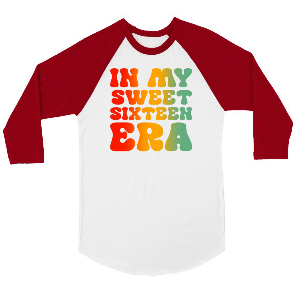 In My Sweet Sixteen Era Unisex ¾ sleeve Raglan T-shirt