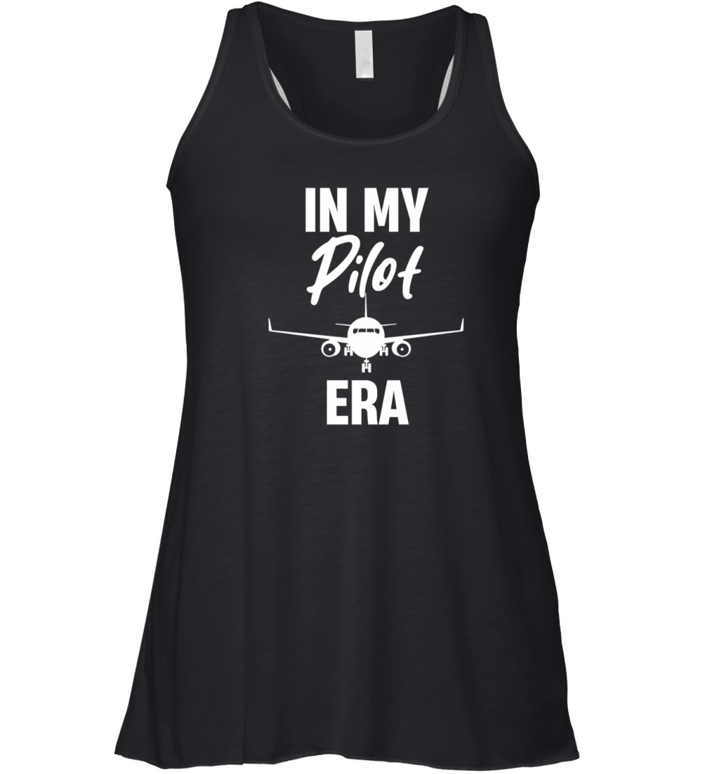 In My Pilot Era Funny Pilot Aviation Helicopter Women's Flowy Tank Top