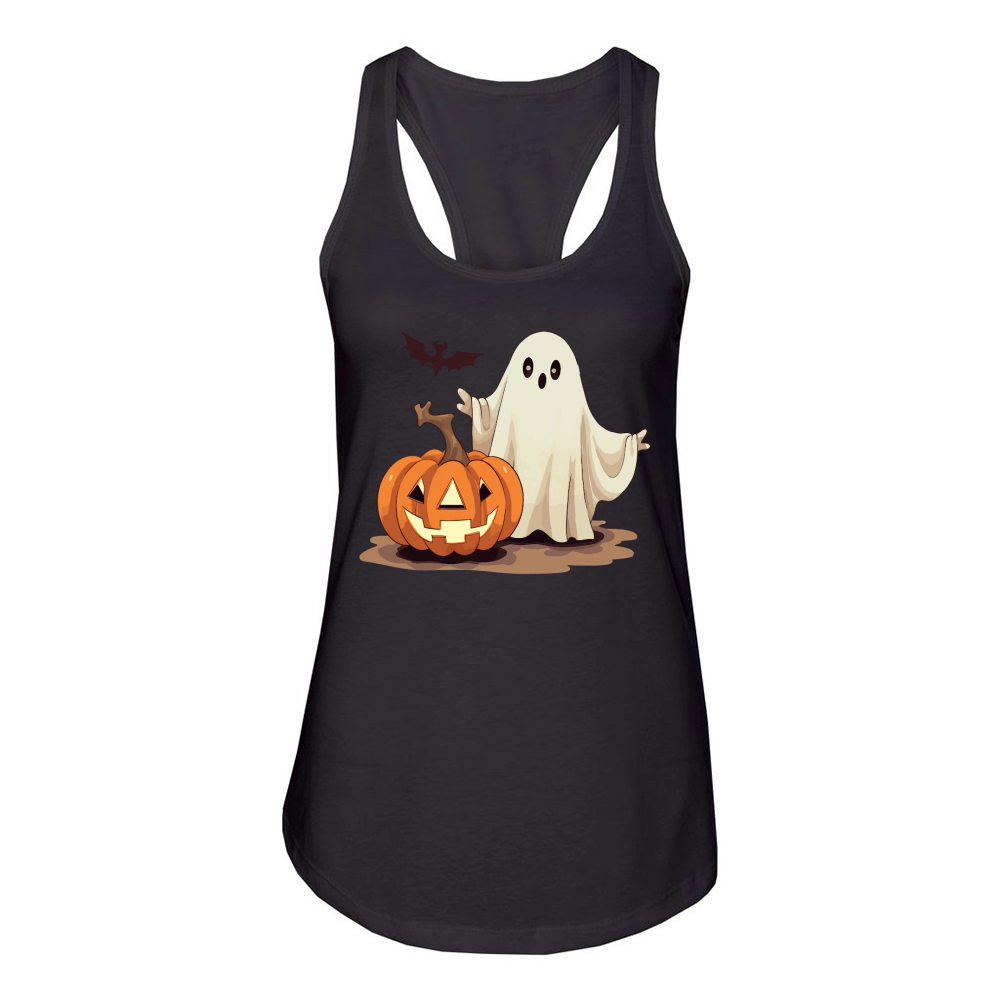Ghost   Halloween Women's Racerback Tank