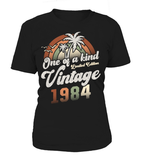 Vintage 1984 Birthday Palm Trees Women's T-Shirt