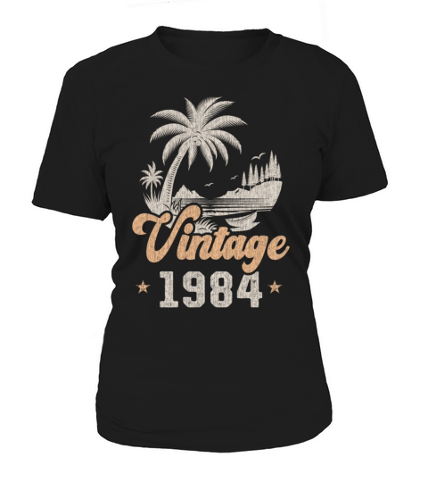 Vintage 1984 Birthday Palm Trees Women's T-Shirt