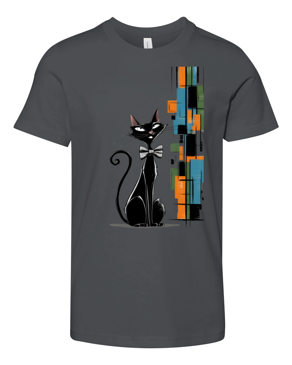 Retro Chic Cat Youth Unisex Jersey Tee