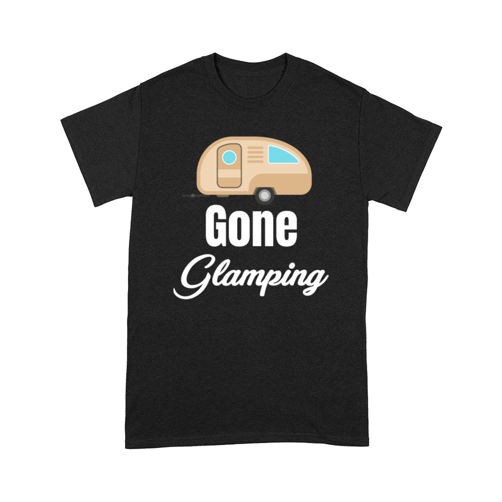 Gone Glamping Glamper Hiker Adventure Smores Comfort T-shirt