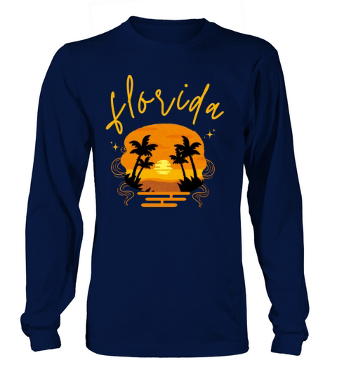 vintage florida retro Long sleeved Unisex