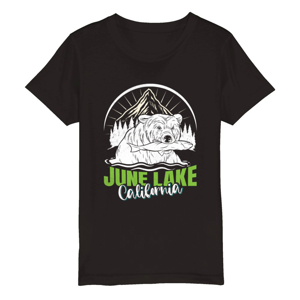 JUNE LAKE CALIFORNIA Nevada June Lake USA Organic Kids Crewneck T-shirt