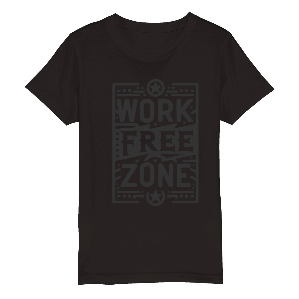 Work-Free Zone Organic Kids Crewneck T-shirt