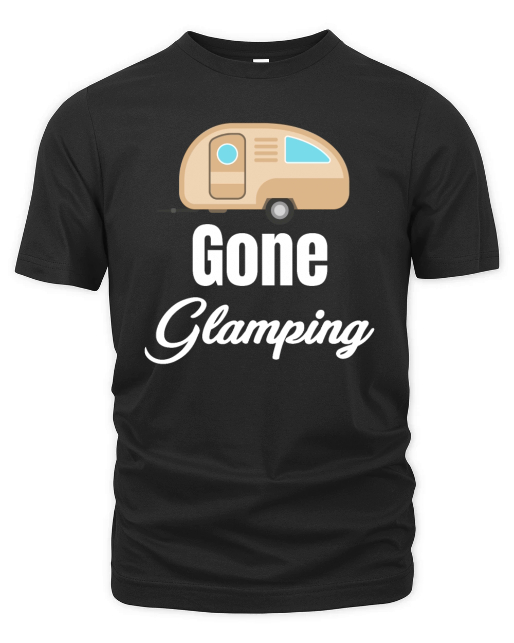 Gone Glamping Glamper Hiker Adventure Smores Organic Unisex T-shirt