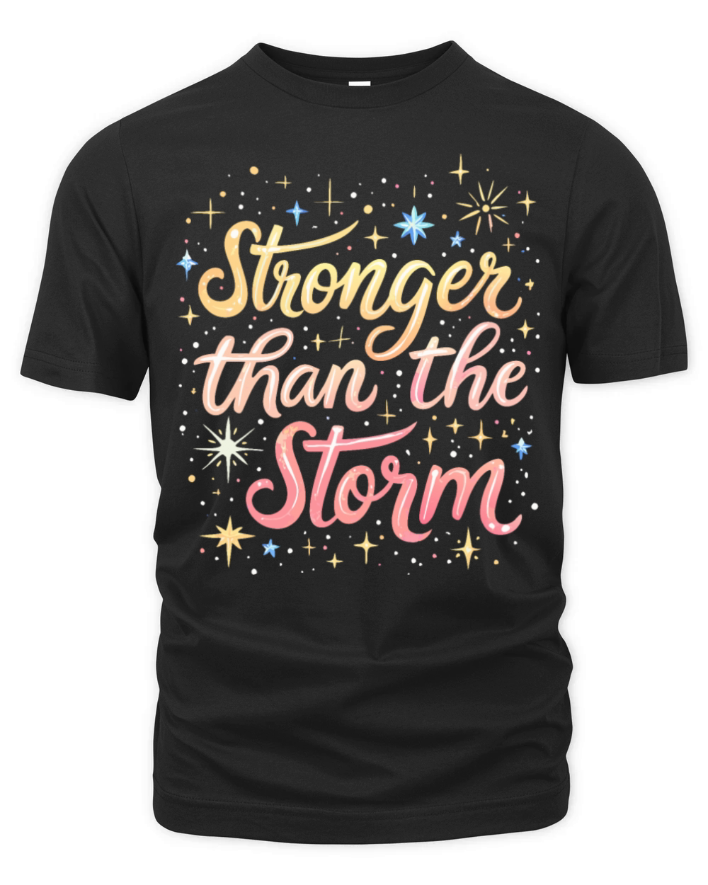 Stronger Than The Storm - Inspirational Quote Organic Unisex T-shirt