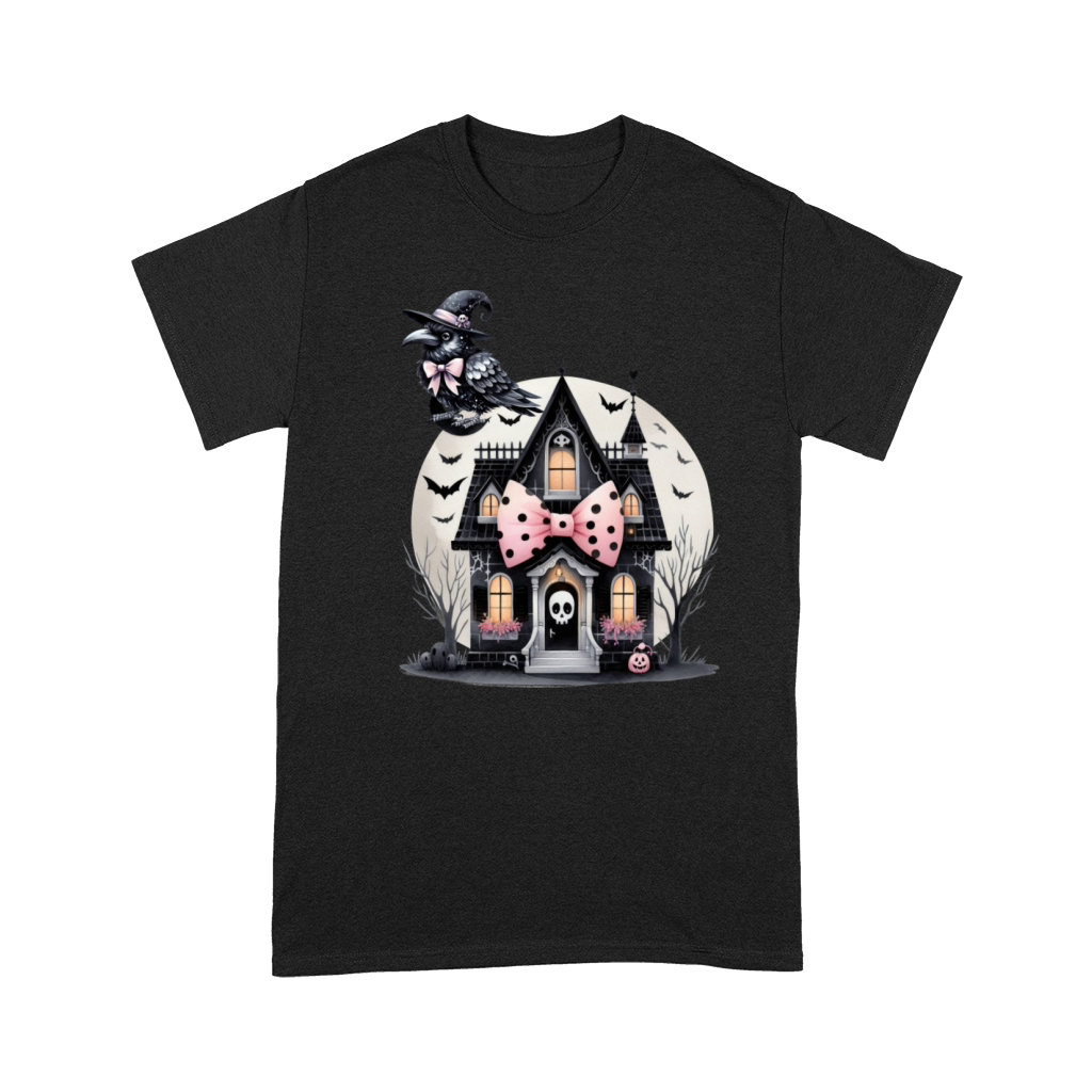 Funny Cute Halloween House Raven House Ghost Hallo Premium T-shirt