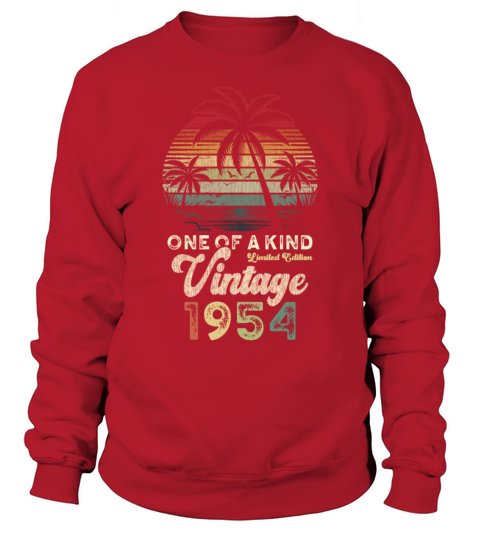 Vintage 1954 Birthday Palm Trees Sweatshirt Unisex