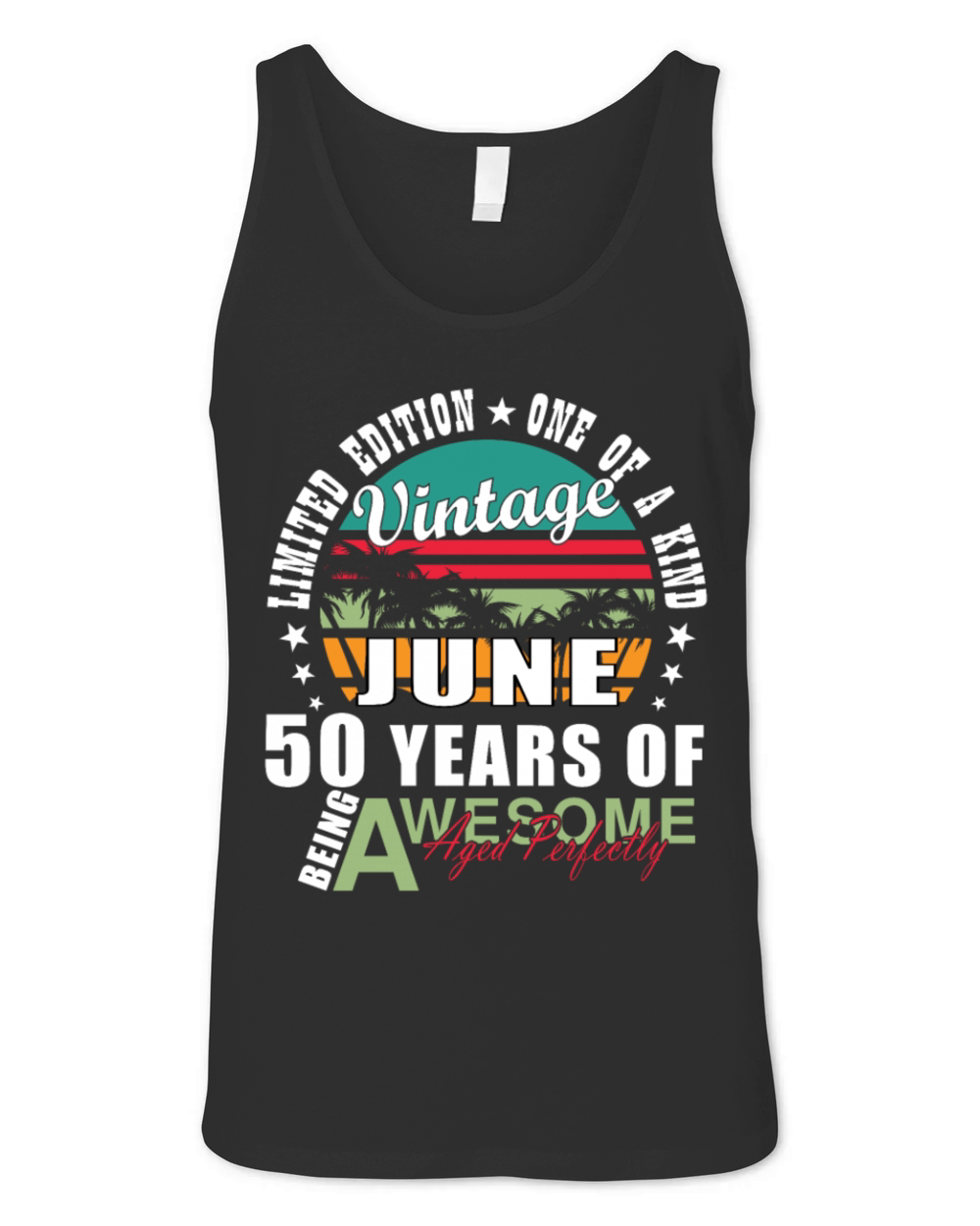 50th birthday 50 years June 1974 Unisex Jersey Tank