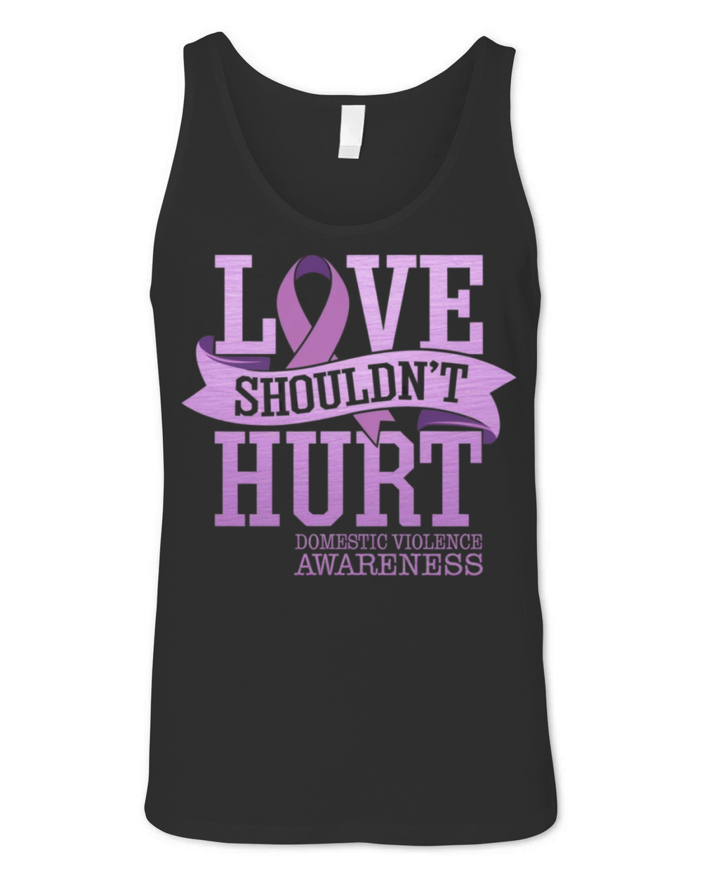 Love Shouldnt Hurt Domestic Violence Awareness Unisex Jersey Tank