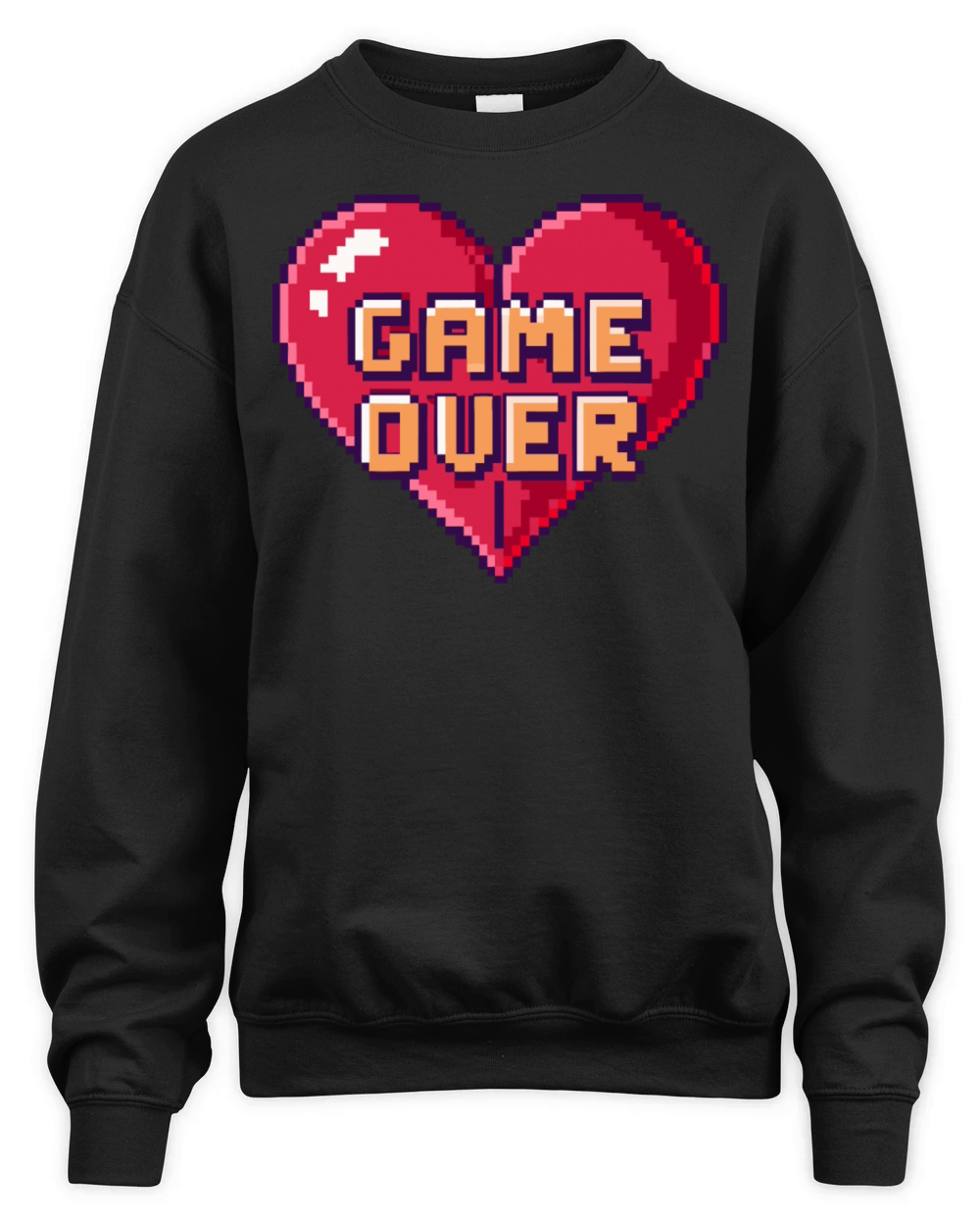 game over Heart pixel Unisex Premium Crewneck Sweatshirt