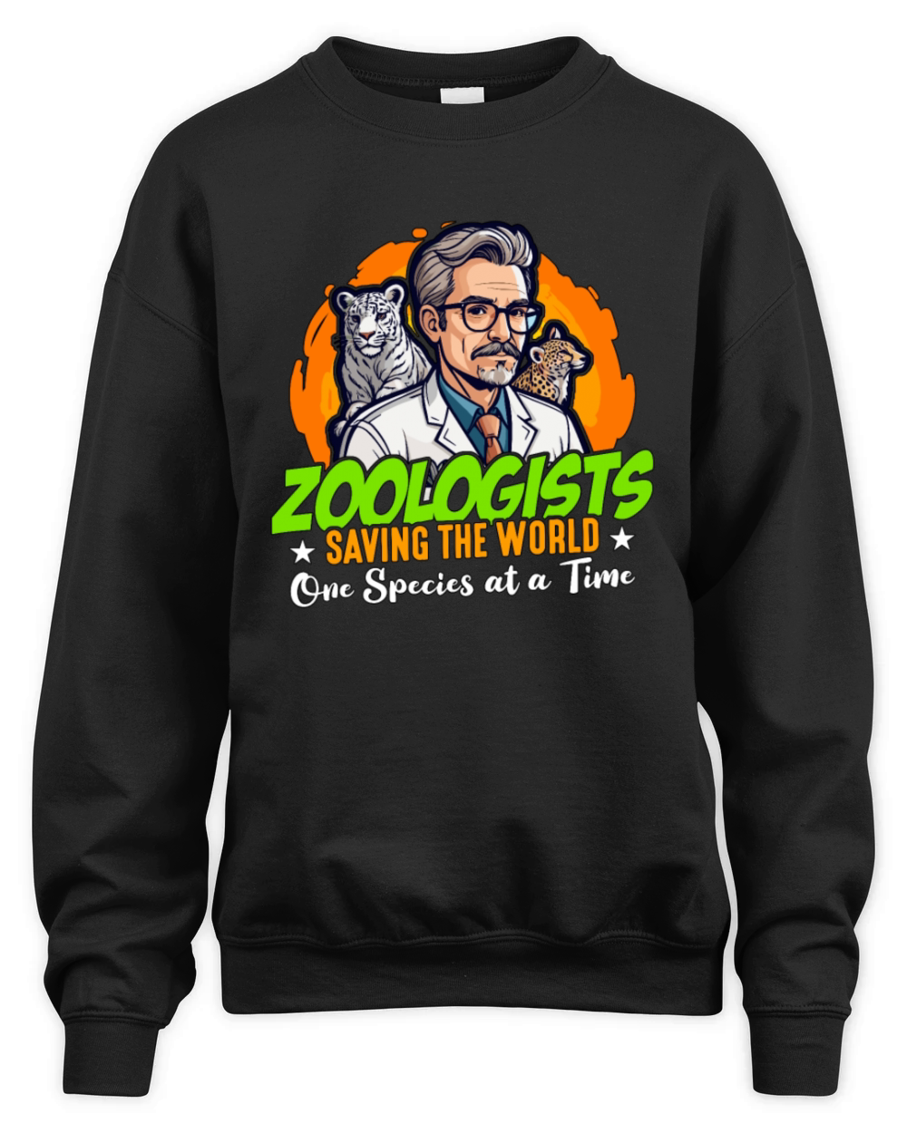 Zoologists Saving the World One Animal Scientist Unisex Premium Crewneck Sweatshirt
