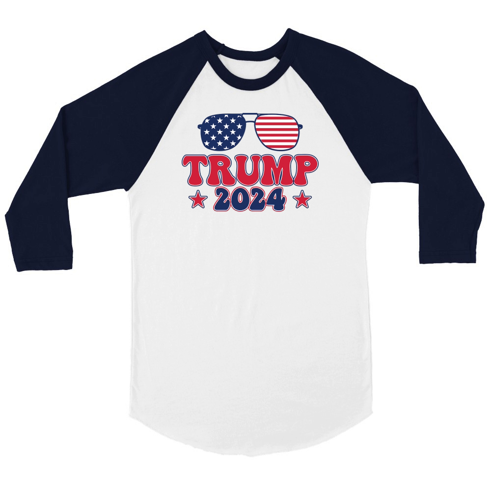Trump 2024 Unisex ¾ sleeve Raglan T-shirt