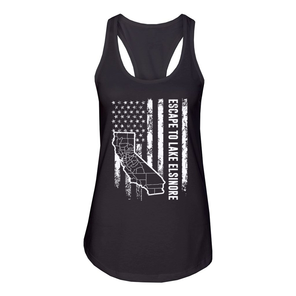 California ESCAPE TO LAKE ELSINORE Nevada Women's Racerback Tank