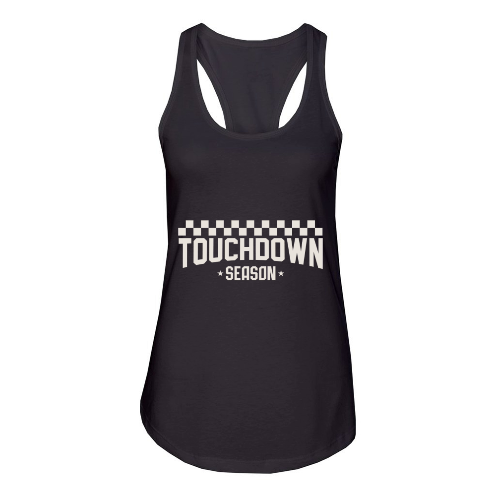 Fall Football Touchdown Season Women's Racerback Tank