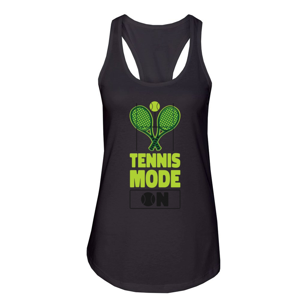 Funny Tennis Player Racket Tennis Women's Racerback Tank