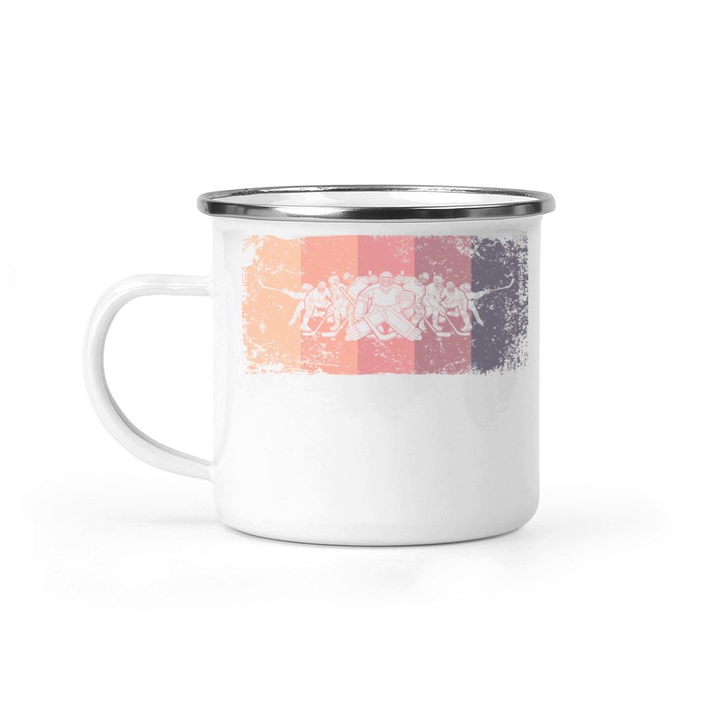 Ice Hockey Player Vintage Ice Hockey Camping Mug