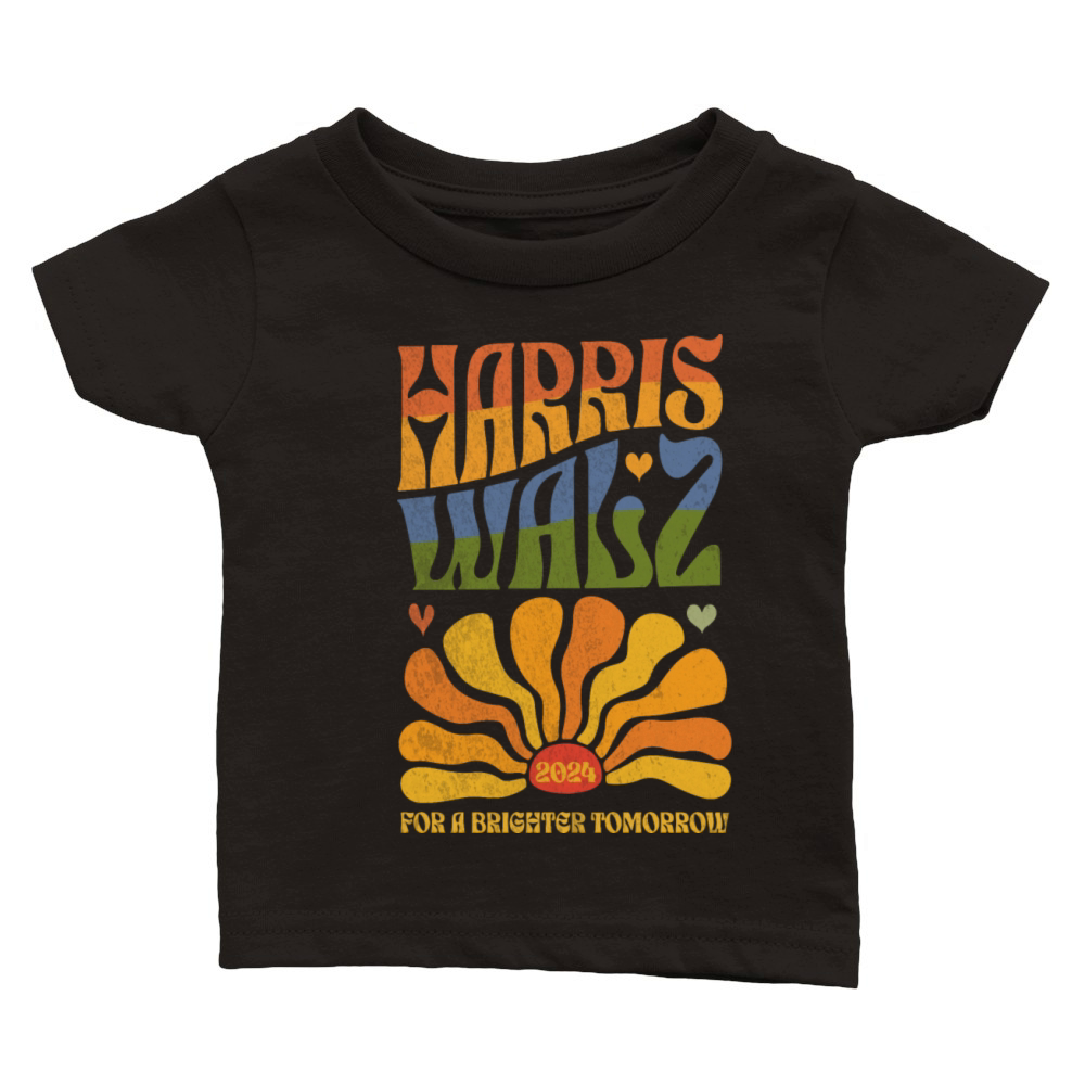 Harris Walz 2024 For A Brighter Tomorrow Classic Baby Crewneck T-shirt