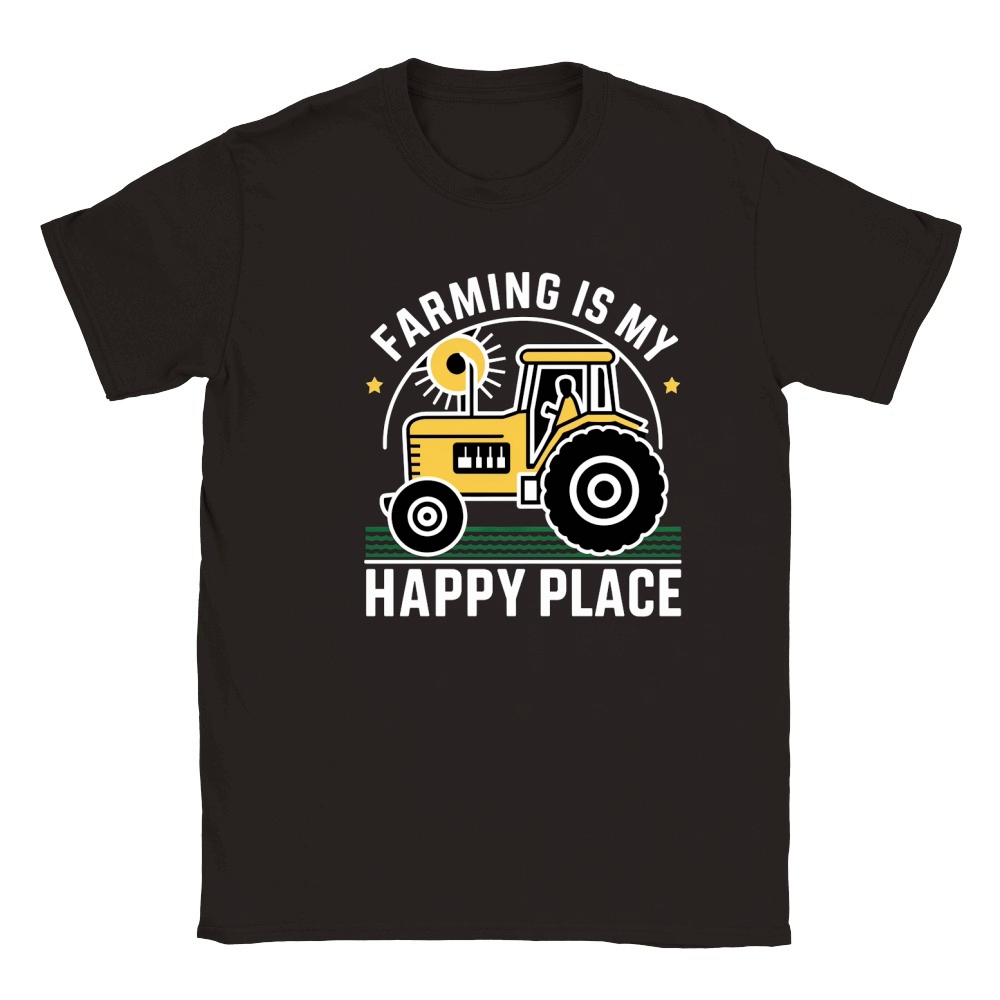 Farming is My Happy Place (3) Classic Kids Crewneck T-shirt