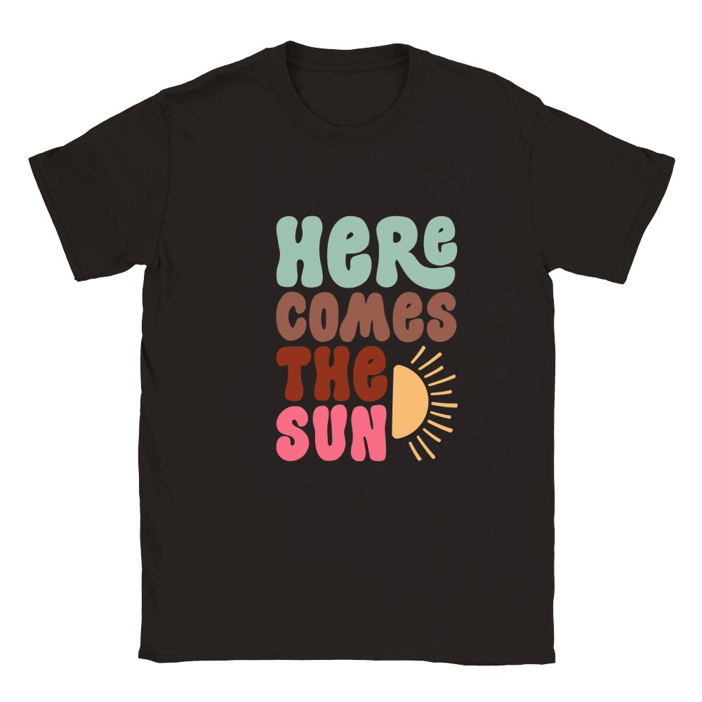 Here comes the sun Retro Classic Kids Crewneck T-shirt
