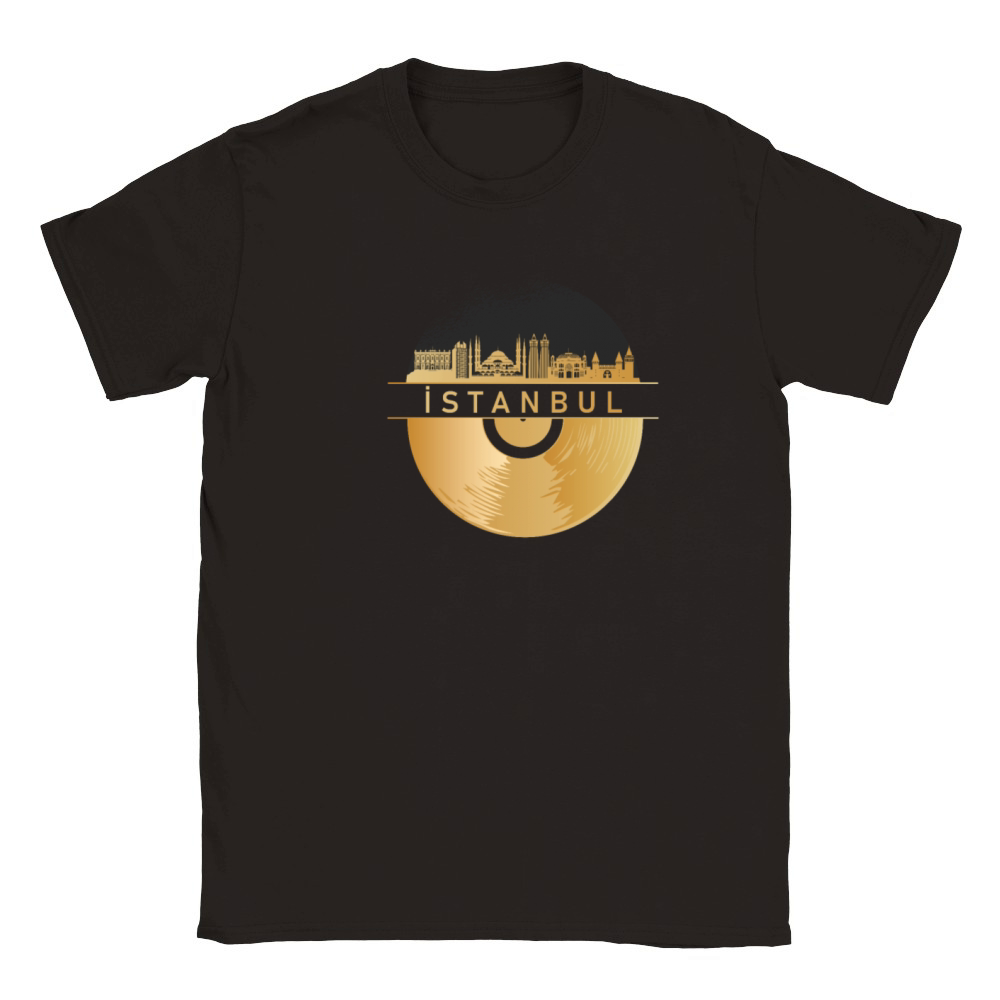 Vinyl-Record-Player Disco-Music Classic Kids Crewneck T-shirt