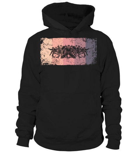 Ice Hockey Player Vintage Ice Hockey Hoodie Unisex