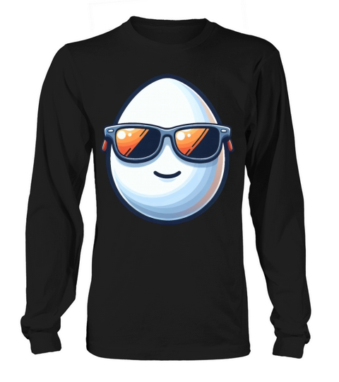 Egg with sunglasses Long sleeved Unisex