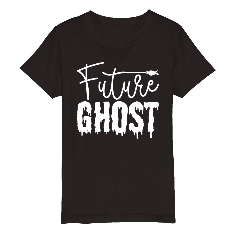 Future Ghost Halloween Organic Kids Crewneck T-shirt
