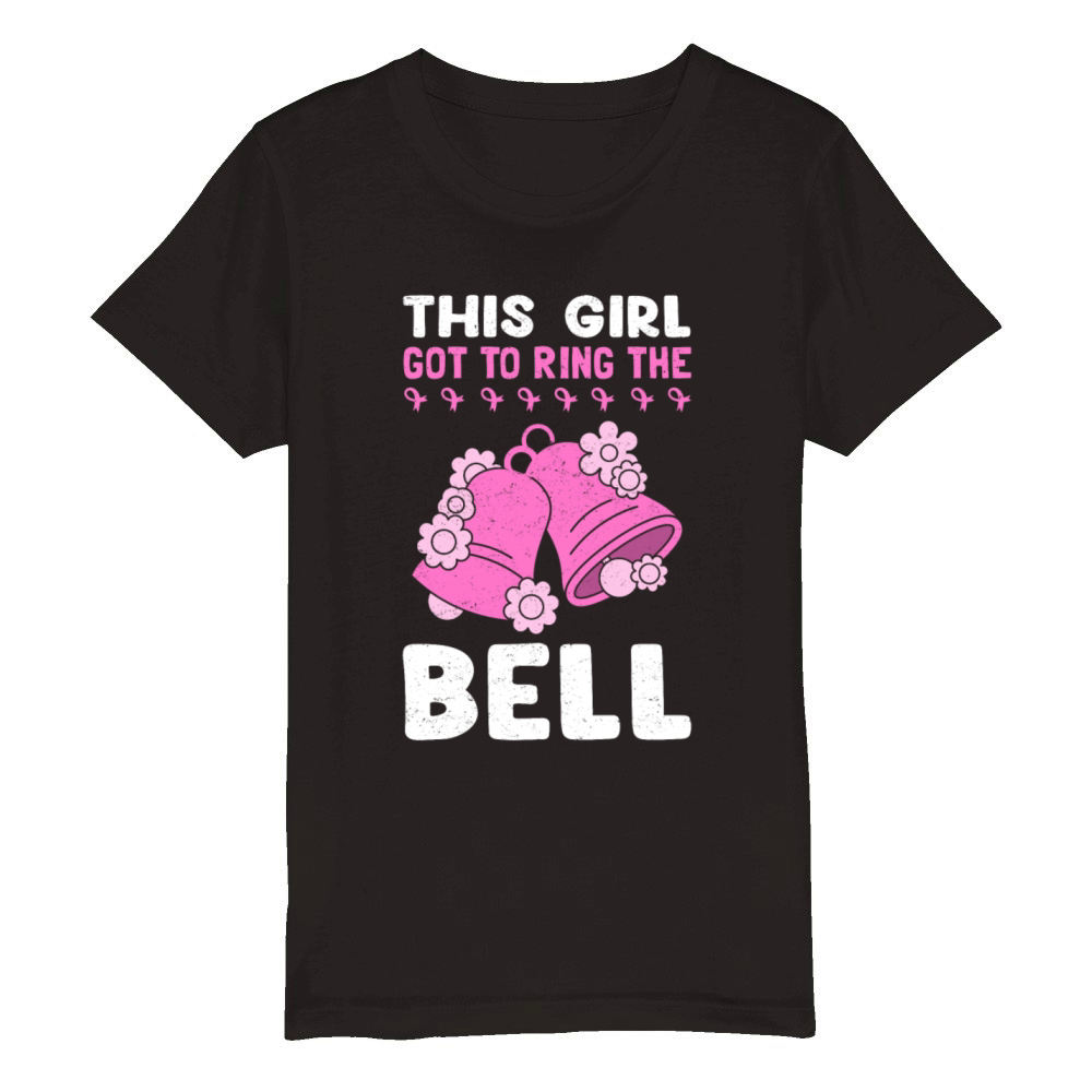 This Girl Got To Ring The Bell Breast Cancer Organic Kids Crewneck T-shirt