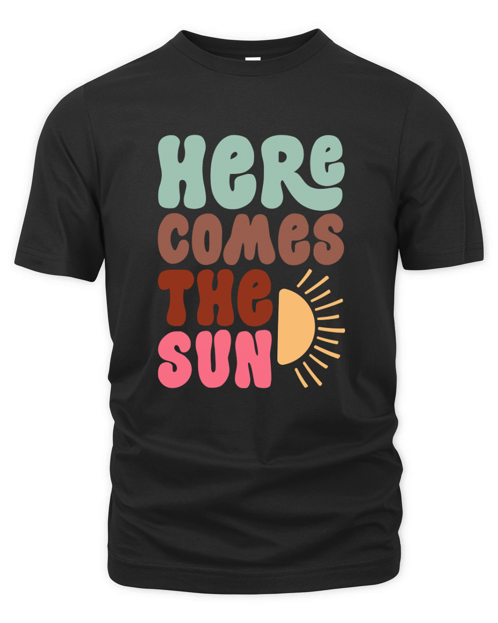 Here comes the sun Retro Organic Unisex T-shirt