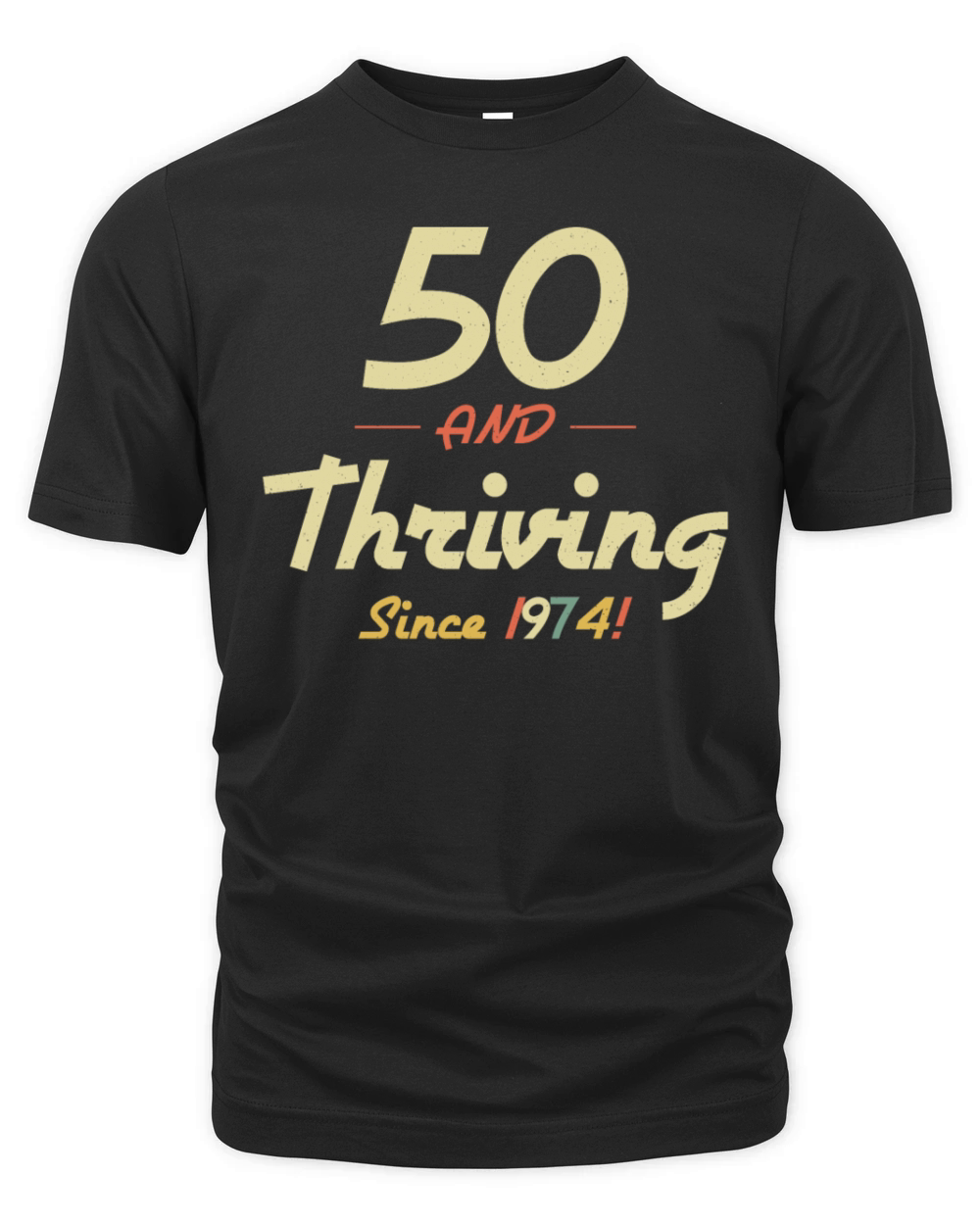 Vintage 1974 50th Birthday Gift for Dad Mom Organic Unisex T-shirt