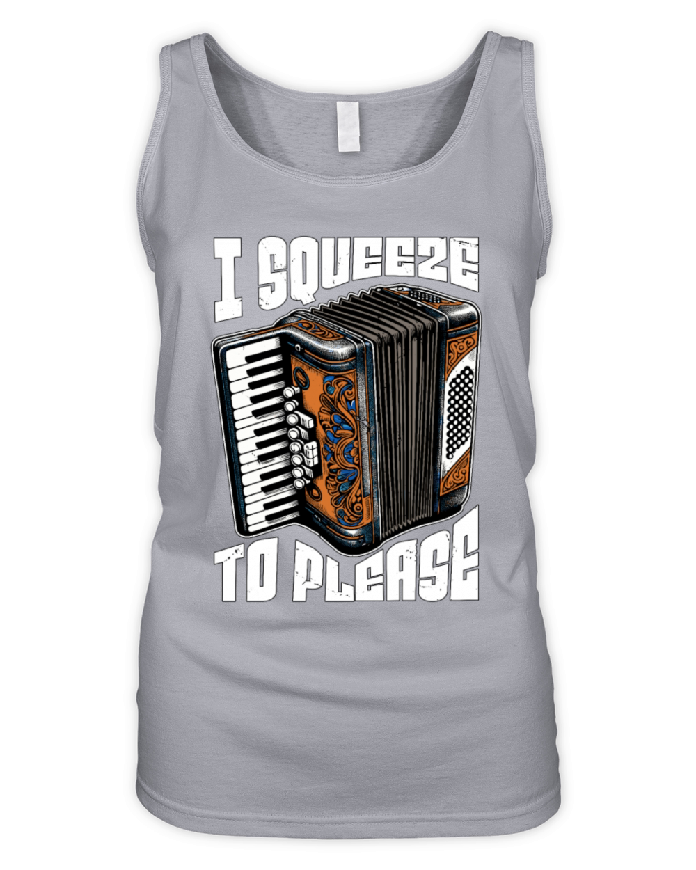 Accordion I Squeeze To Please Musical Instrument Organic Women's Tank Top