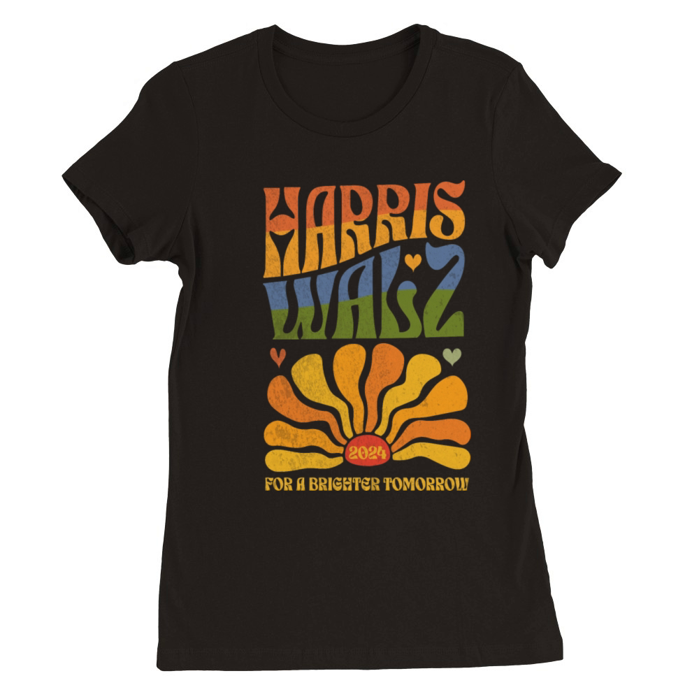 Harris Walz 2024 For A Brighter Tomorrow Premium Womens Crewneck T-shirt