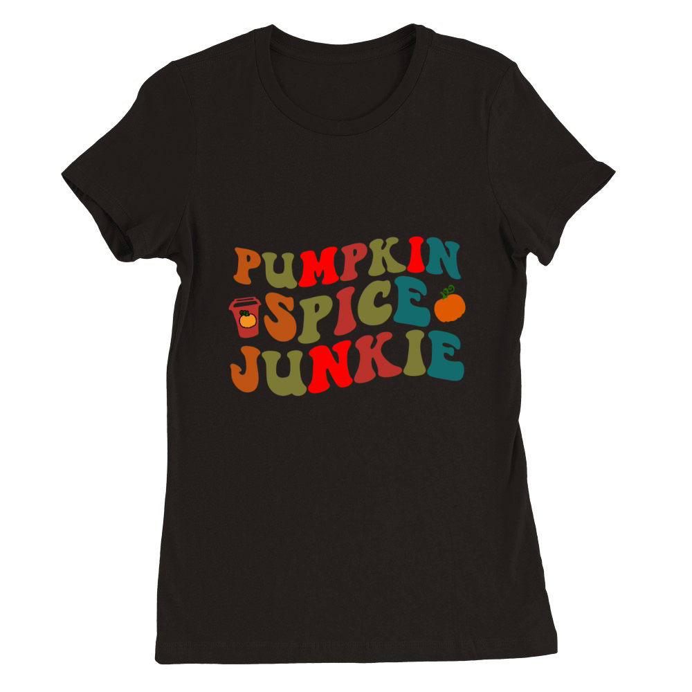 pumpkin spice junkis Premium Womens Crewneck T-shirt